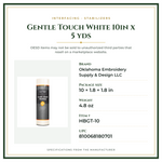 Product Specifications – Gentle Touch White 10in x 5 yds