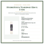Product Specifications – HydroStick TearAway 15in x 5 yds