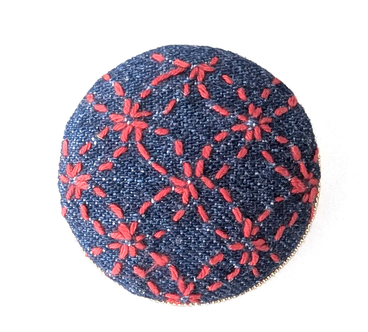 Sashiko & Embroidery Brooch B