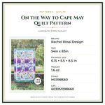 Product Specifications – On the Way to Cape May Quilt Pattern