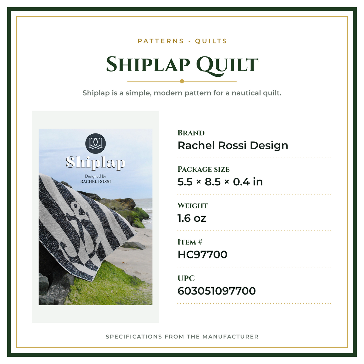 Product Specifications – Shiplap Quilt