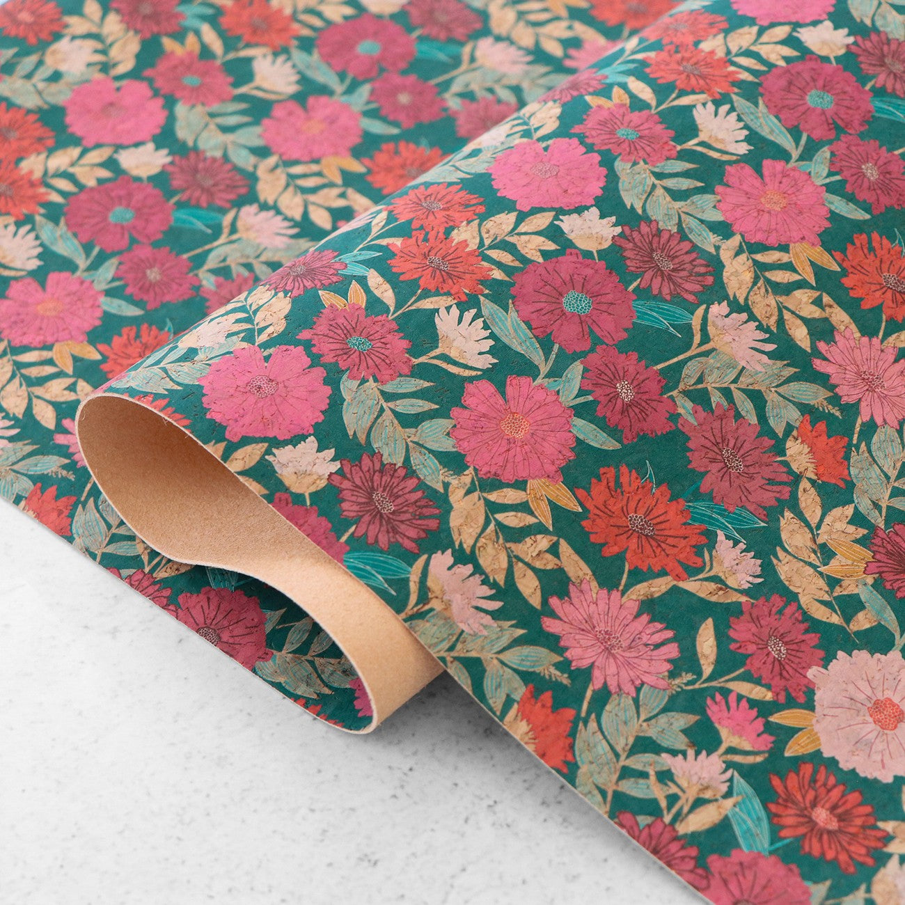 Boho Bouquet Cork 1/2 Yard Cut