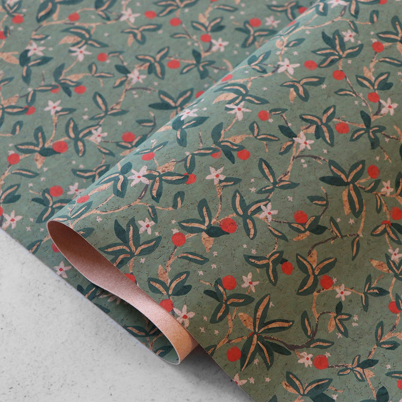 Citron Vines Cork 1/2 Yard Cut