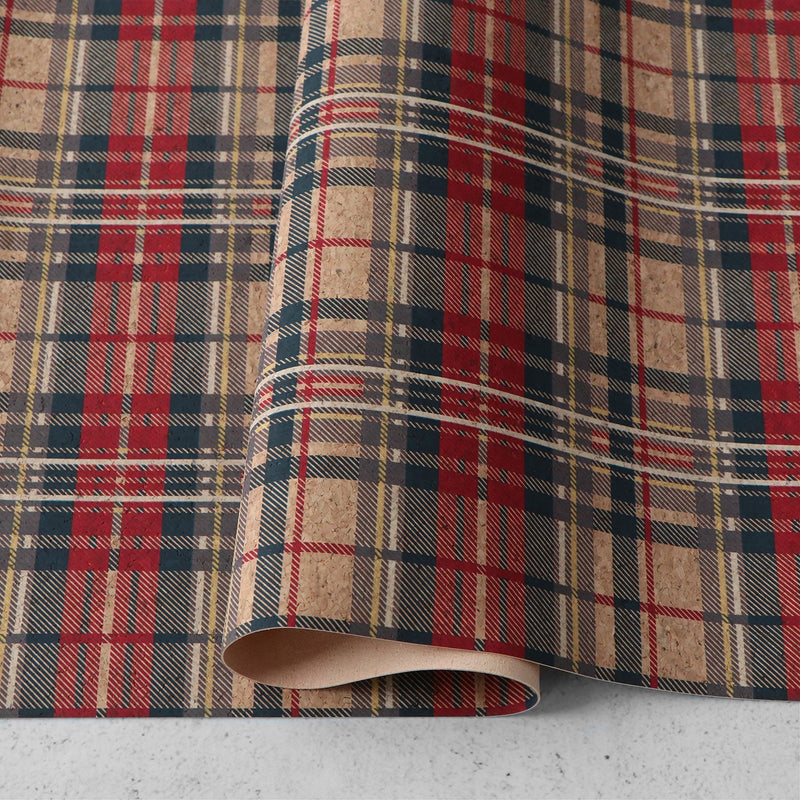 Fireside Plaid Cork 1/2 Yard Cut