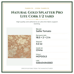Product Specifications – Natural Gold Splatter Pro Lite Cork 1/2 yard