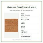 Product Specifications – Natural Pro Cork 1/2 yard
