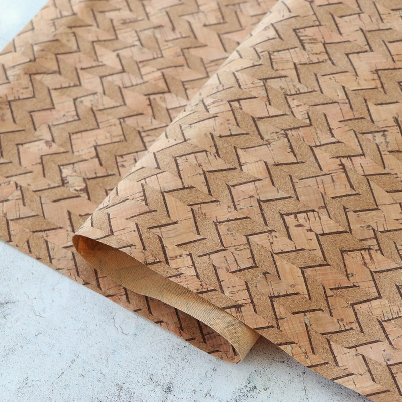 Natural Chevron Lite Cork 1/2yd