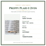 Product Specifications – Preppy Plaid 1/2yds