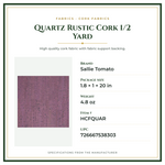 Product Specifications – Quartz Rustic Cork 1/2 Yard