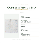 Product Specifications – Confetti Vinyl 1/2yd