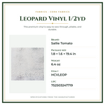 Product Specifications – Leopard Vinyl 1/2yd
