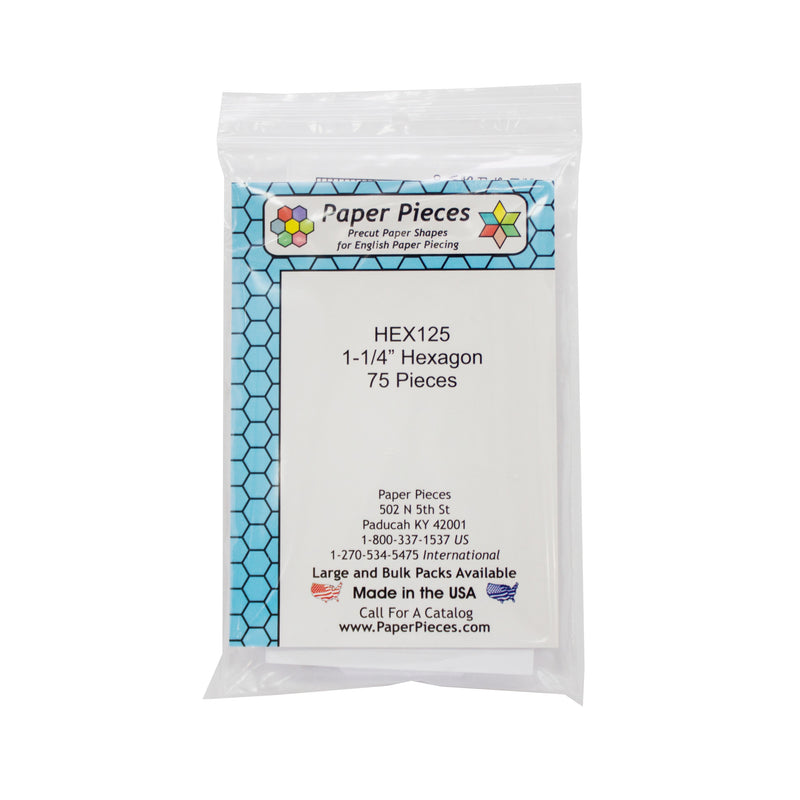Paper Piece Hexagon Pack 1-1/4in 75pc