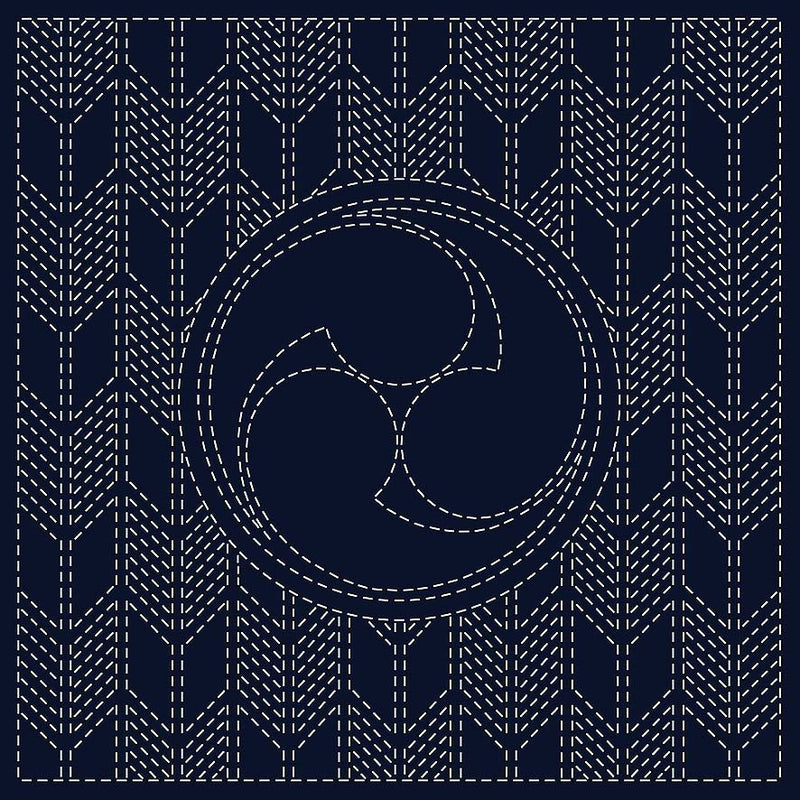 Sashiko Cloth MITSU-DOMOE