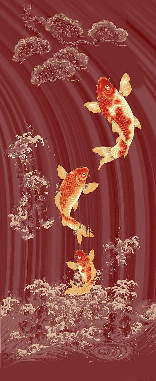 Wagara Panel Splashing Spirits Red