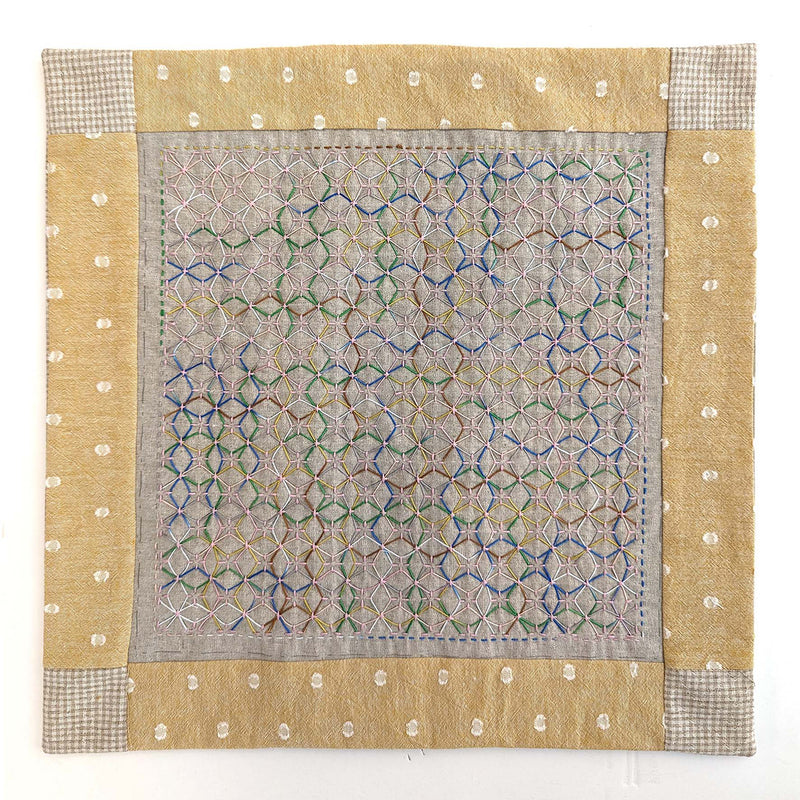 Weaving Sashiko Hydrangea Greige