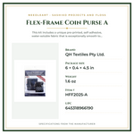 Product Specifications – Flex-Frame Coin Purse A