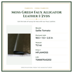 Product Specifications – Moss Green Faux Alligator Leather 1/2yds
