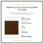 Product Specifications – Brown Legacy Faux Leather 1/2 yard