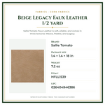 Product Specifications – Beige Legacy Faux Leather 1/2 yard