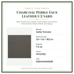 Product Specifications – Charcoal Pebble Faux Leather 1/2 yard