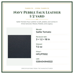 Product Specifications – Navy Pebble Faux Leather 1/2 yard