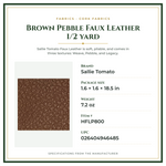 Product Specifications – Brown Pebble Faux Leather 1/2 yard