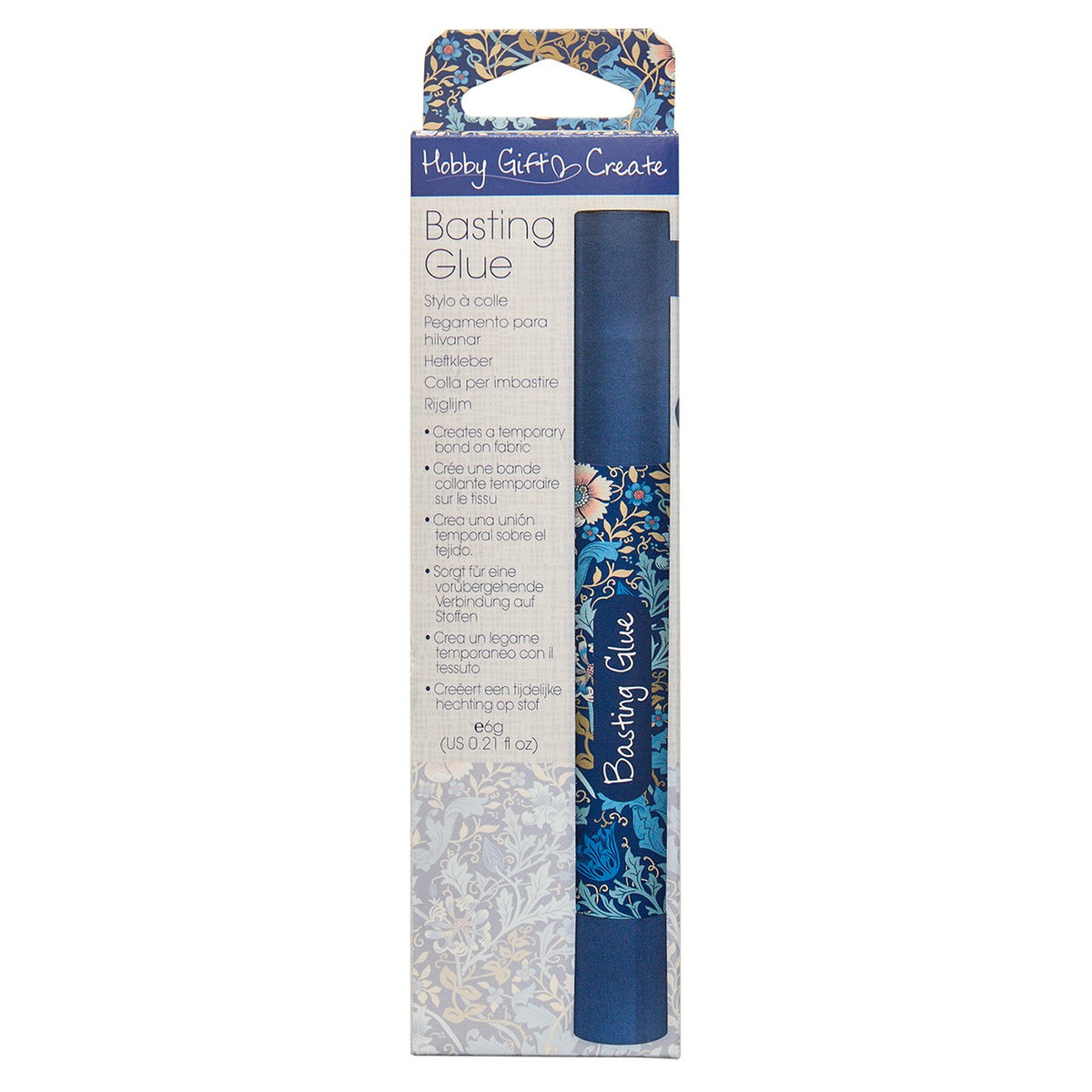 Basting Glue Pen Blue Floral