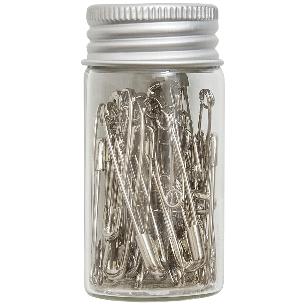 Safety Pins in Glass Jar 50ct