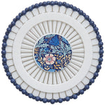 Plastic Head Pins on Wheel Blue 40ct