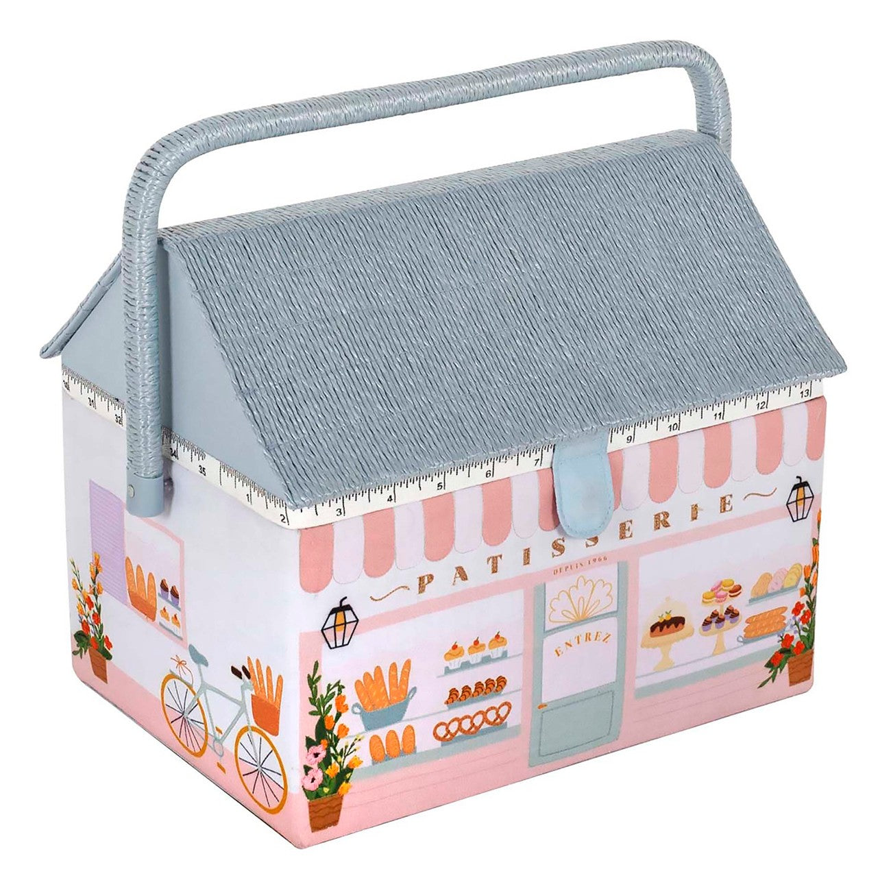 Sewing Box Patisserie Design 8-1/4in x 12in x 10-1/4in