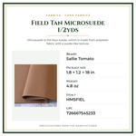Product Specifications – Field Tan Microsuede 1/2yds
