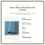 Product Specifications – Maya Blue Microsuede 1/2yds