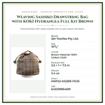 Product Specifications – Weaving Sashiko Drawstring Bag with KOKI Hydrangea Full Kit Brown