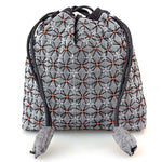 Weaving Sashiko Drawstring Bag with KOKI Hydrangea Half Kit Black