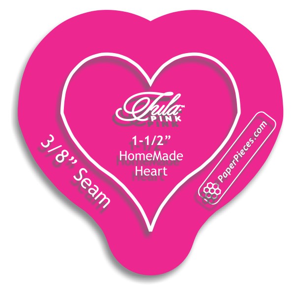 1-1/2in HomeMade Heart Acrylic Template with 3/8in Seam Allowance