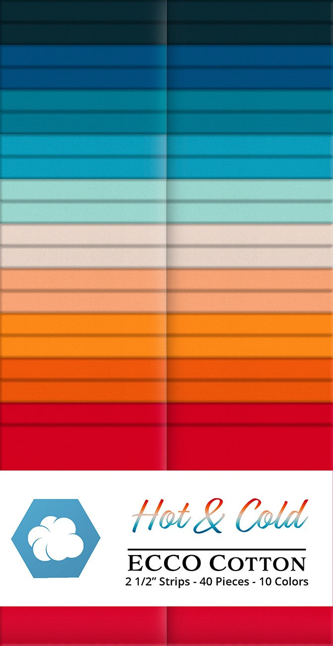 2.5in Strips Hot & Cold 40pcs, 2 Pieces of Each Print