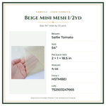 Product Specifications – Beige Mini Mesh 1/2yd
