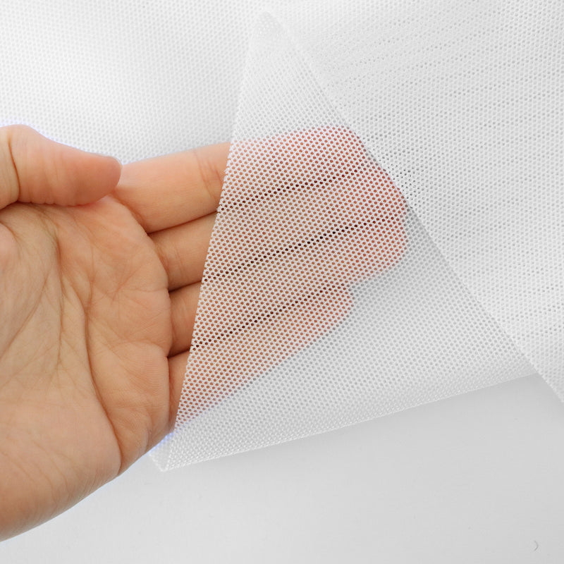 White Mini Mesh 1/2yd