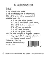 Quilt Mini Sunflower