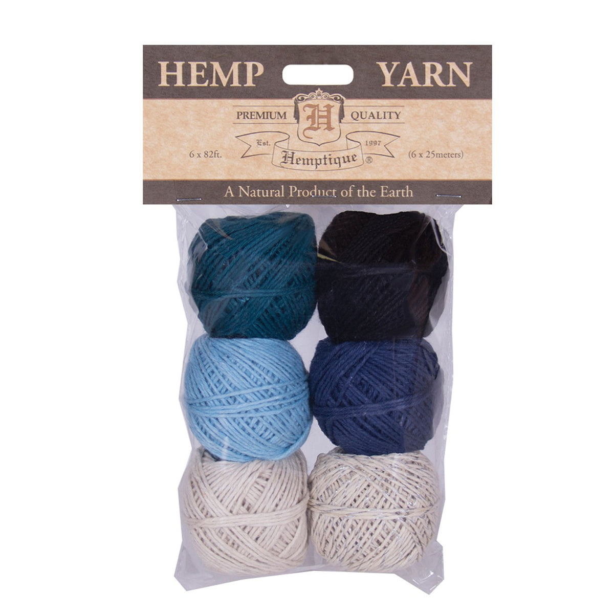 Hemp Yarn Bon Bons Set Denim