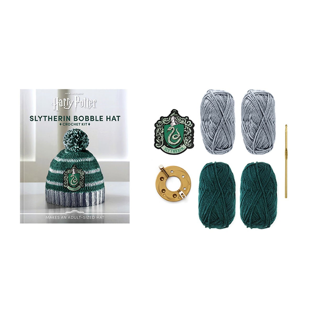 Harry Potter: Slytherin Pom-Pom Beanie Crochet Kit
