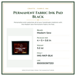 Product Specifications – Permanent Fabric Ink Pad Black