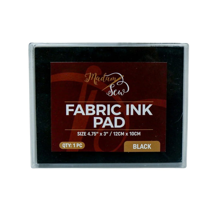 Permanent Fabric Ink Pad Black