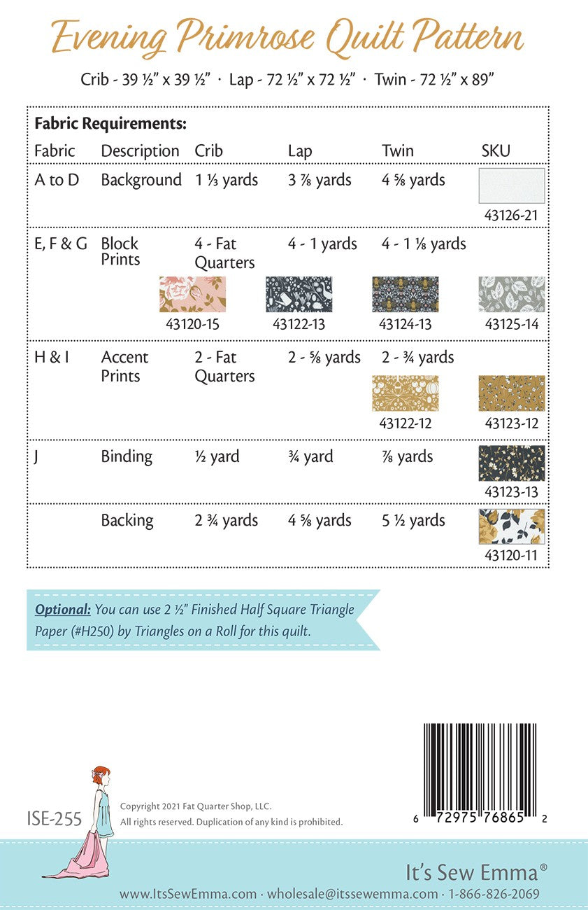 Evening Primrose Quilt Pattern