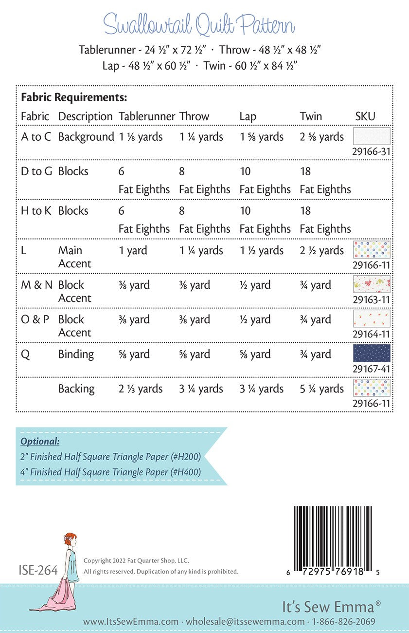 Swallowtail Quilt Pattern
