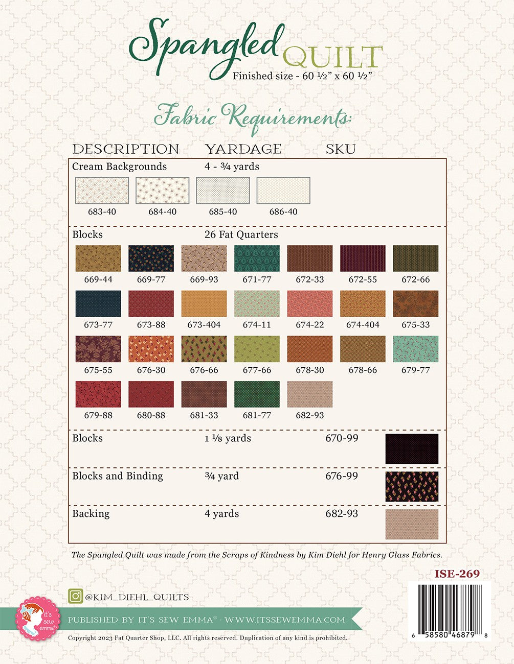 Spangled Quilt Pattern