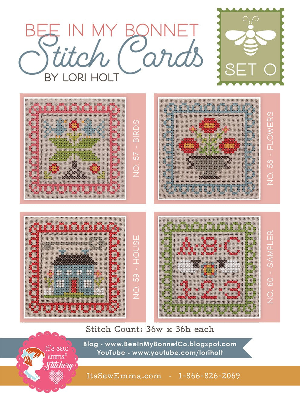 Bee In My Bonnet Stitch Cards Set O