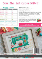 Sew She Did Cross Stitch Pattern