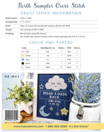 Birth Sampler Cross Stitch Pattern