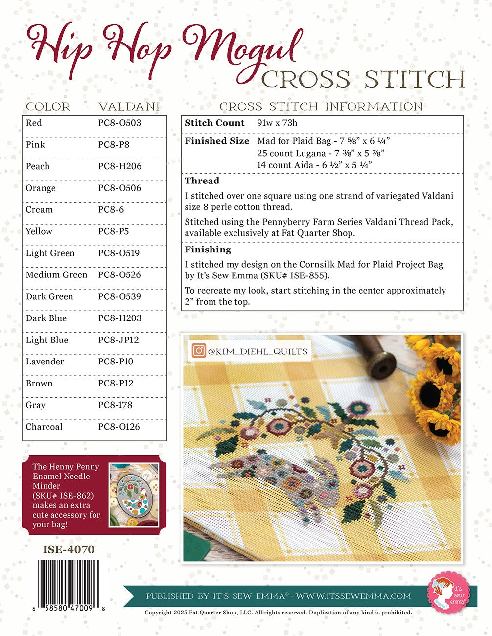 Hip Hop Mogul Cross Stitch Pattern